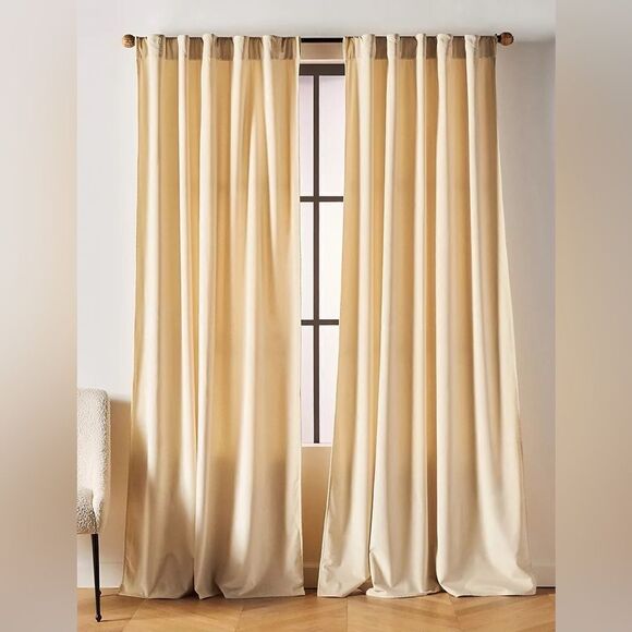 Free People Velvet Louise Curtain 84x50 2 of 2 - Picture 1 of 5